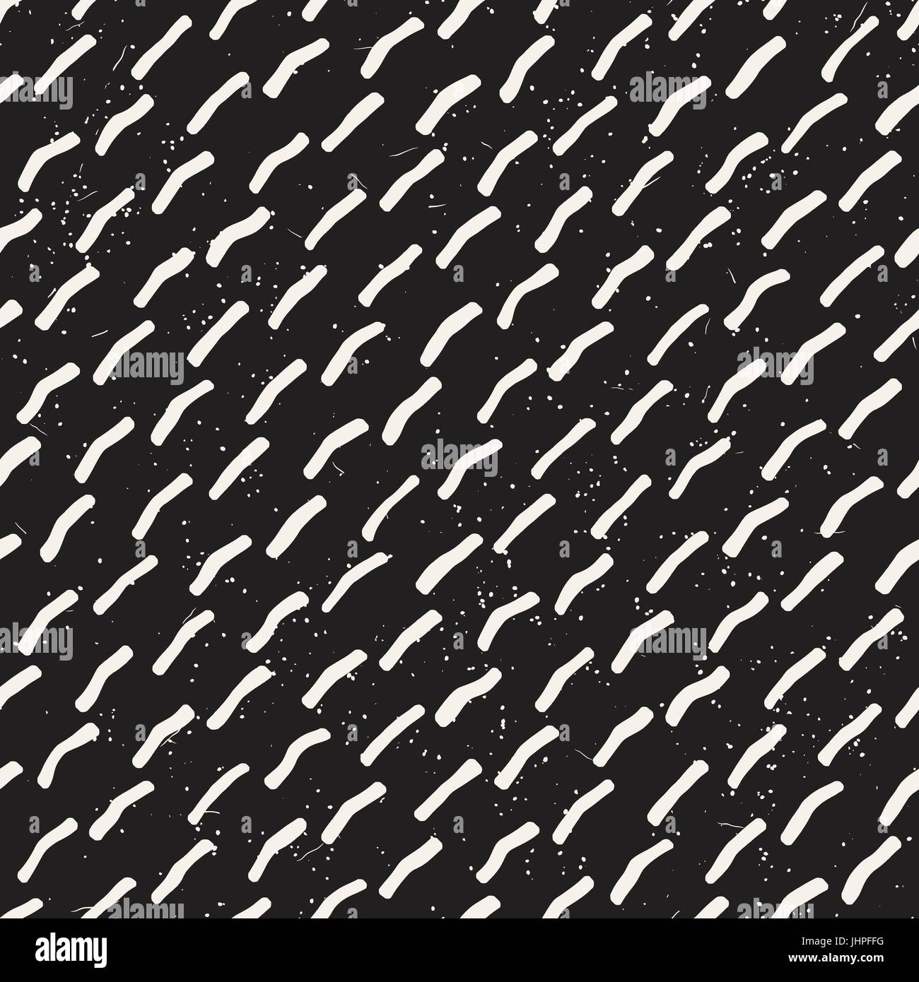 Seamless pattern with hand drawn brush strokes. Ink doodle grunge ...