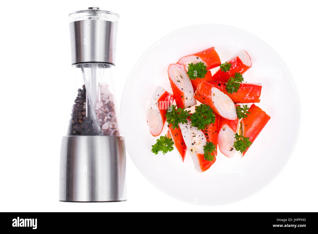 Appetizer of crab sticks. Studio Photo Stock Photo Alamy