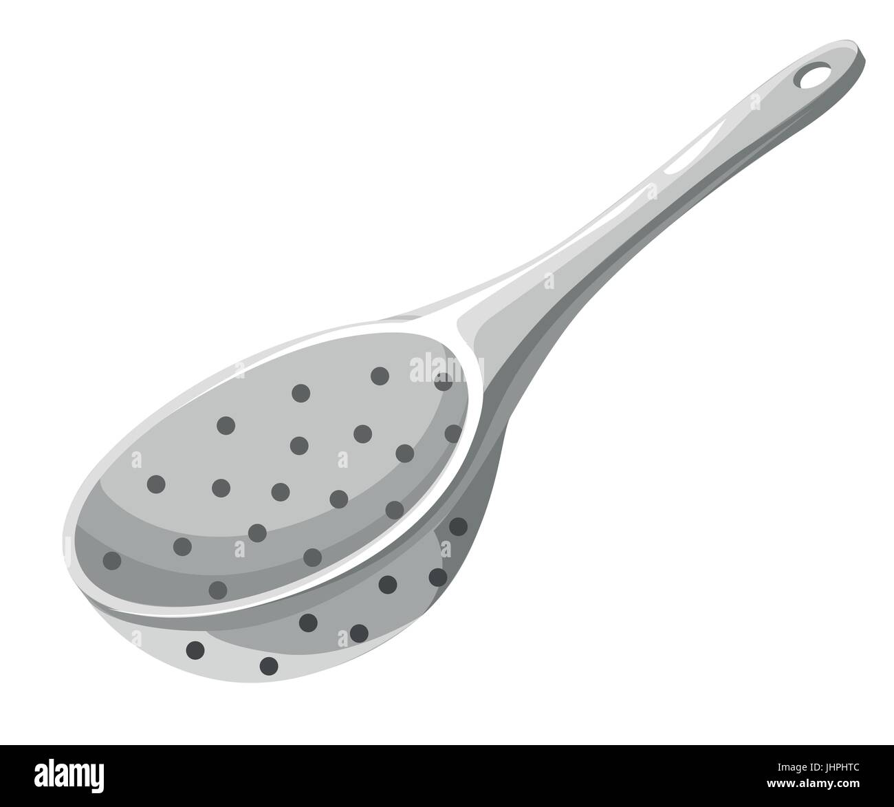 An icon for colander in flat style on grey background. Vector ...