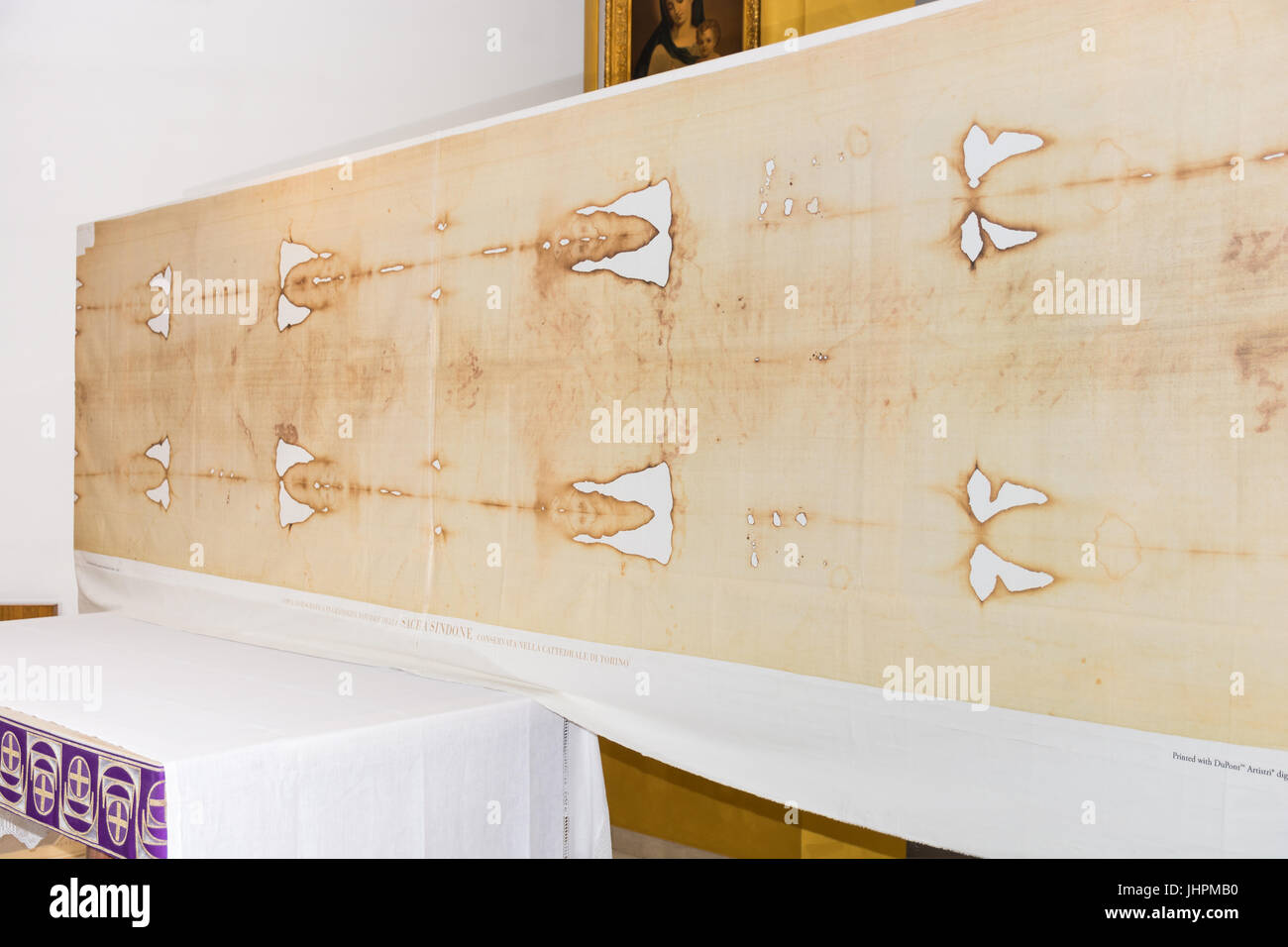 Abstract and conceptual Catholicism, the Holy Shroud of Turin. Known as