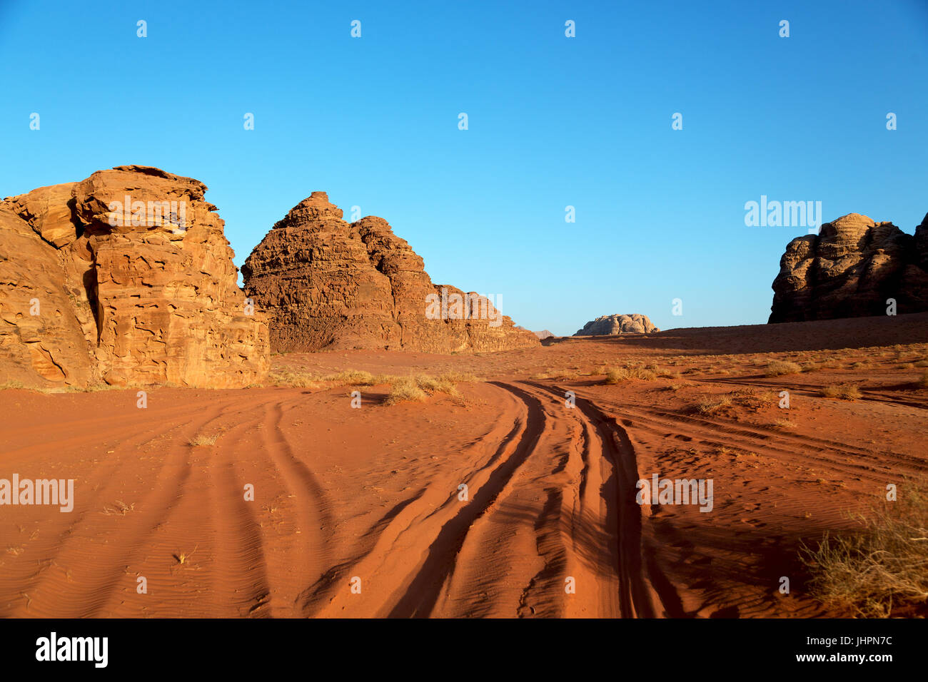 in the wadi rum desert of jordan sand and mountain adventure ...