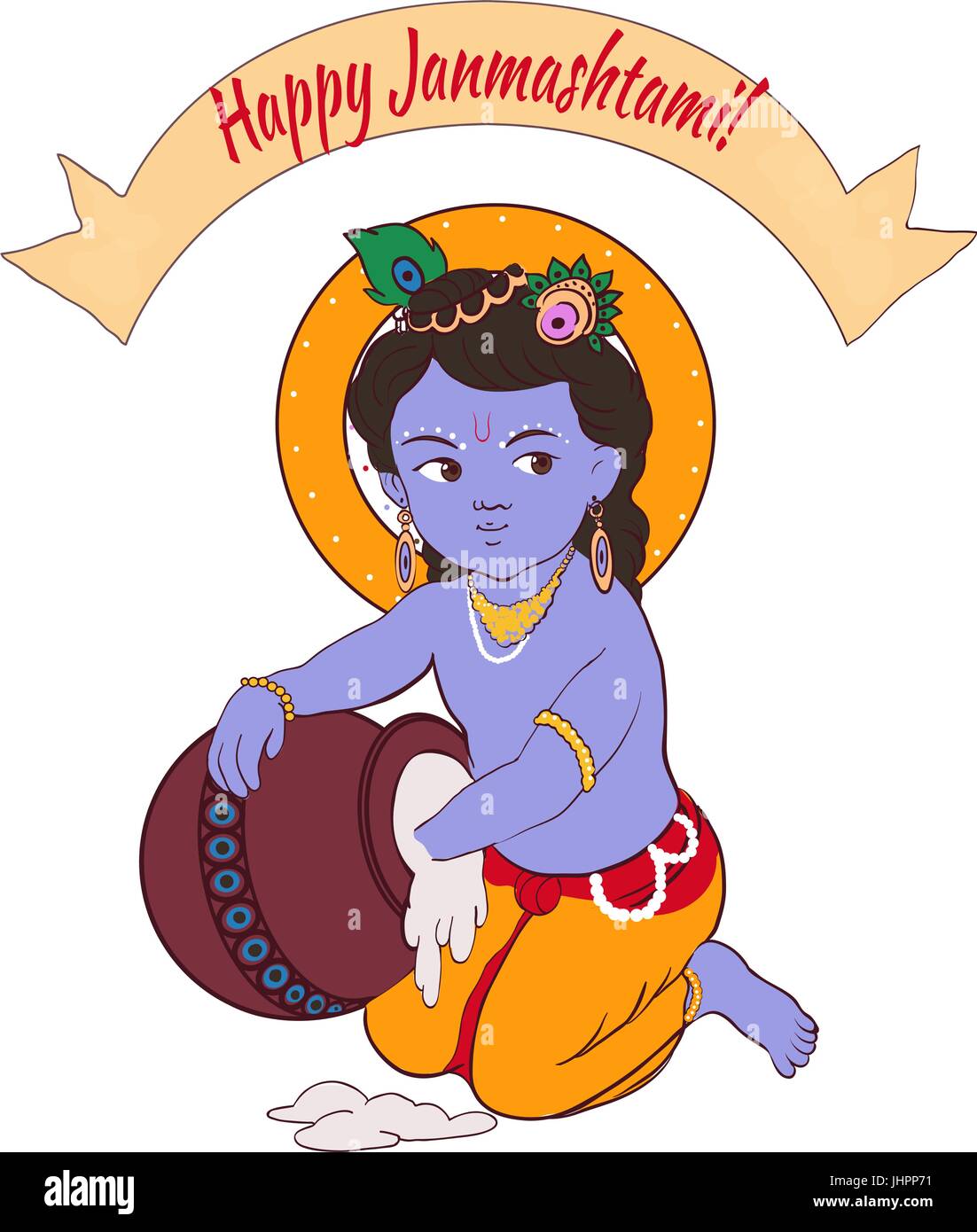 Little baby Krishna with a pot of butter Stock Vector Image & Art - Alamy Little baby Krishna with a pot of butter Stock Vector Image & Art - Alamy