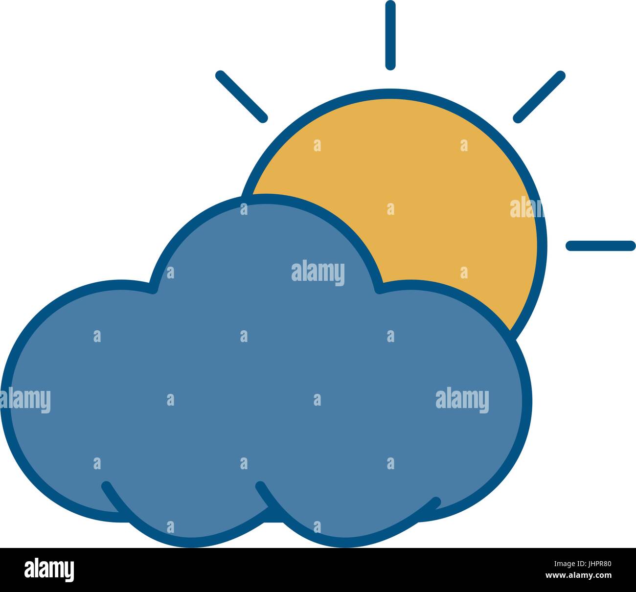cloud and sun icon Stock Vector Image & Art - Alamy