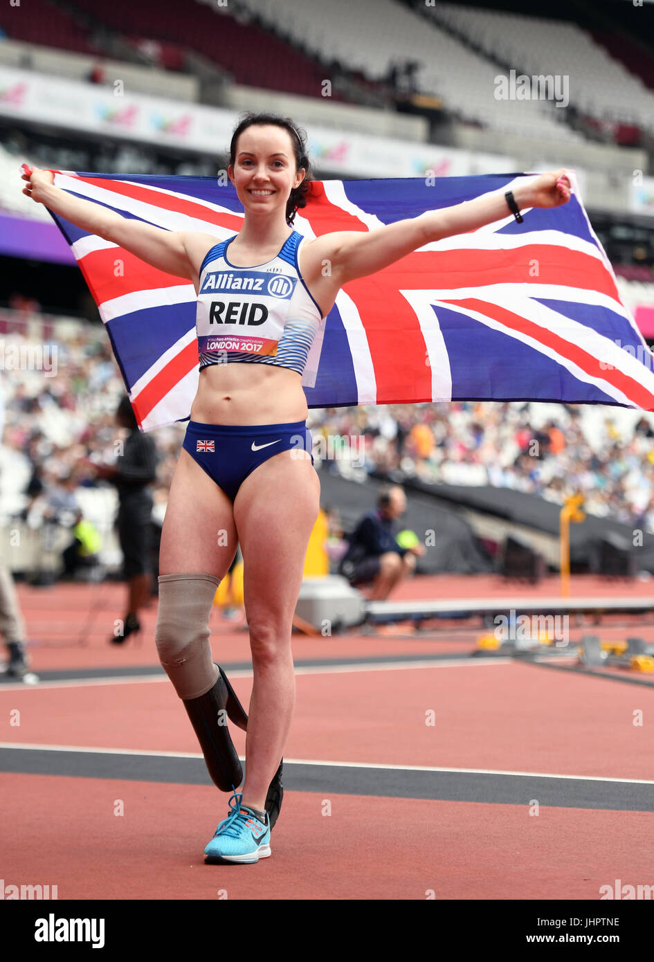 Stef Gold Great Britain's Stef Reid celebrates winning gold in the T44 women's ...