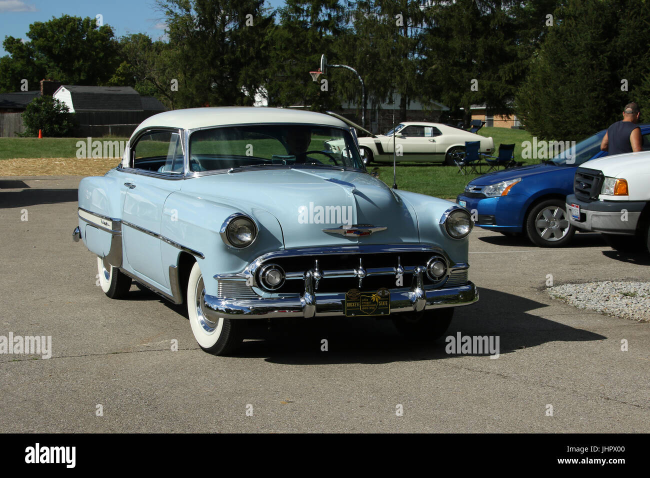 Auto- 1953 Chevrolet Bel Air. Beavercreek Popcorn Festival. Beavercreek, Dayton, Ohio, USA. Stock Photo