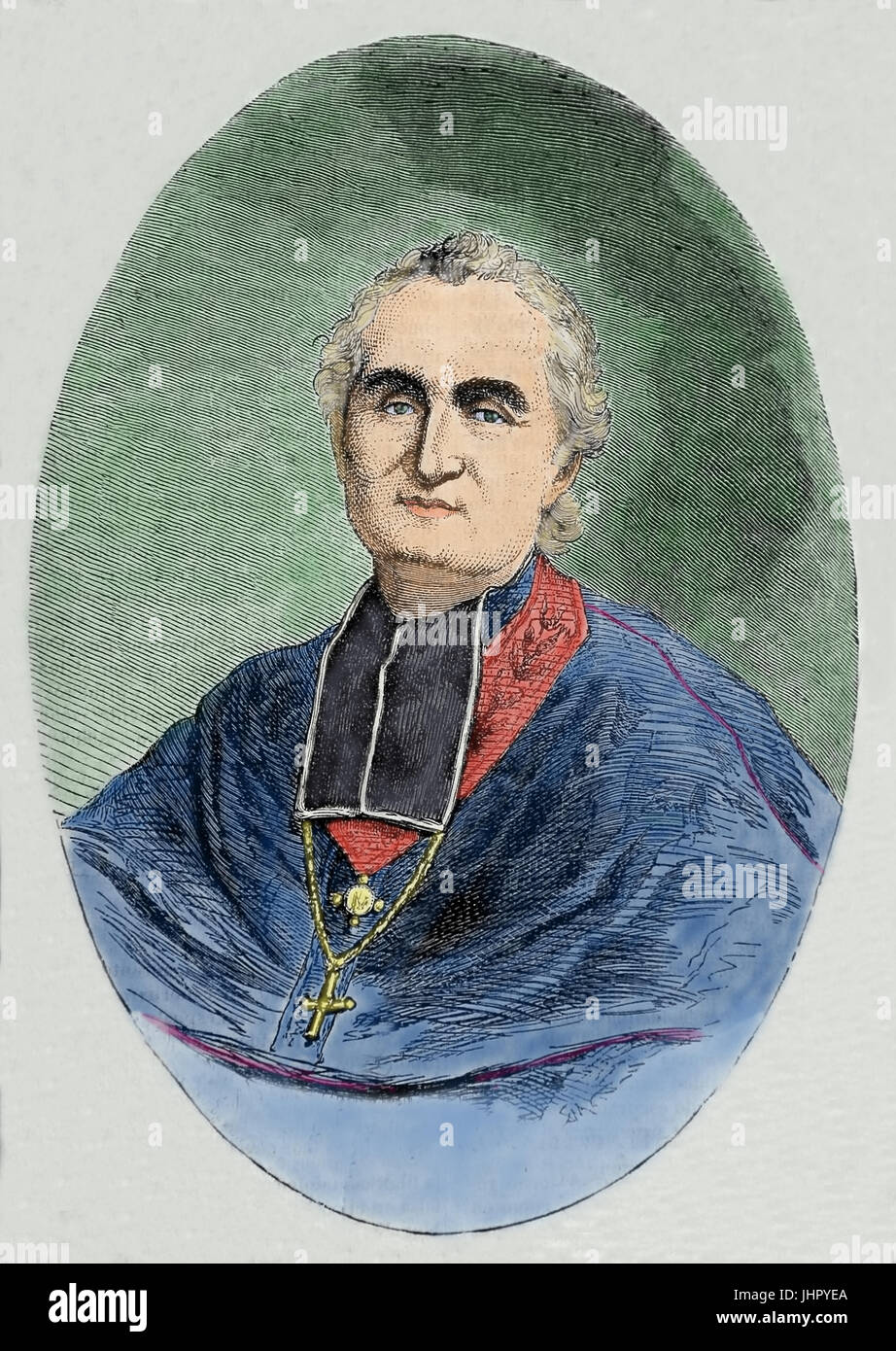 Felix Dupanloup (1802-1878). Mgr.Felix Dupanloup. French ecclesiastic, Bishop of Orleans and member of the Académie française. Stock Photo