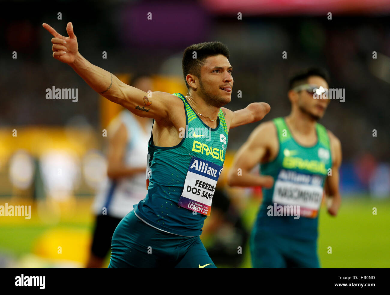 Brazil's Petrucio Ferreira Dos Santos Winning The Men's 100m T47 Final ...