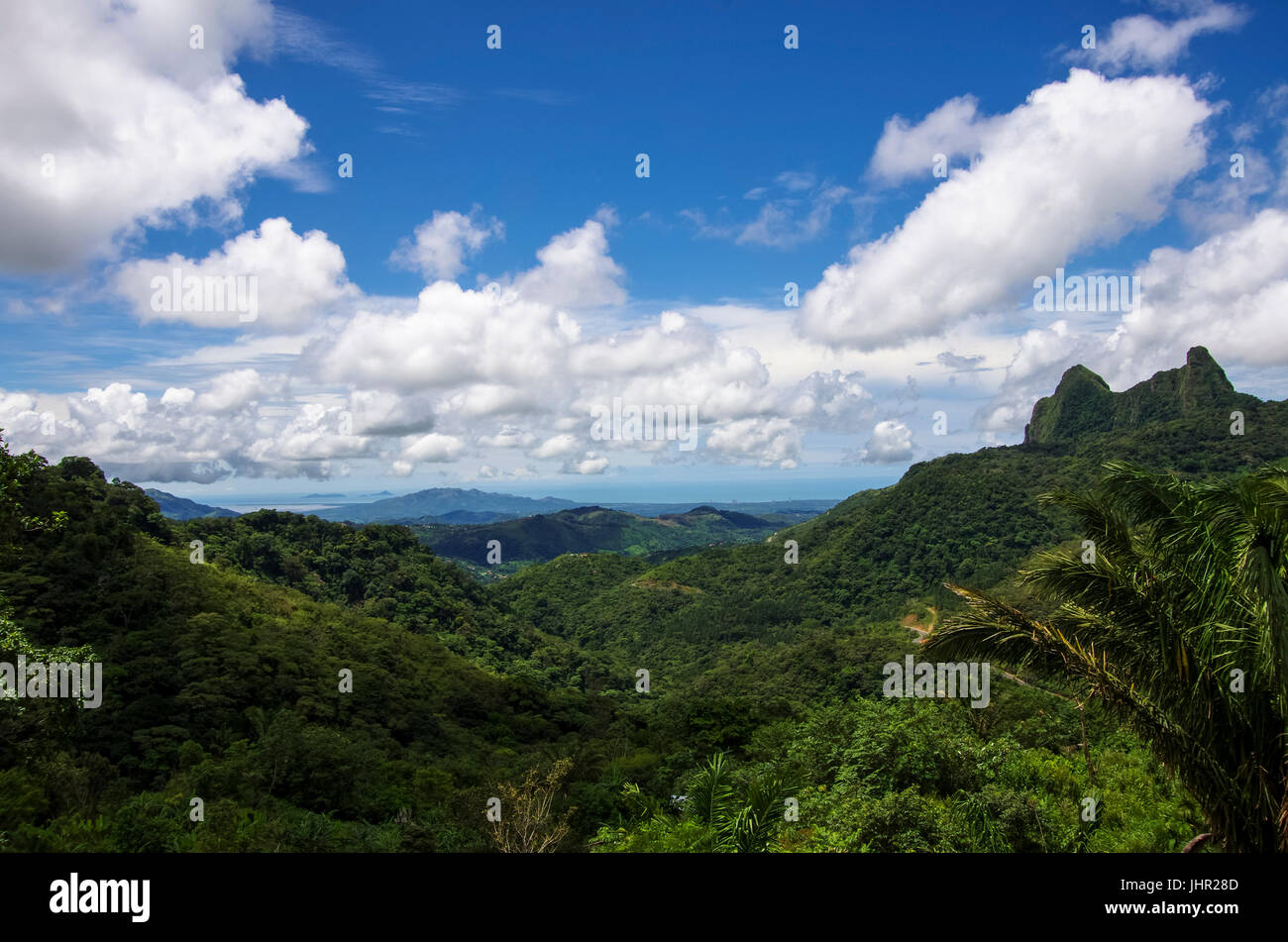 El Picacho mountain view Altos del Maria in Panama Stock Photo