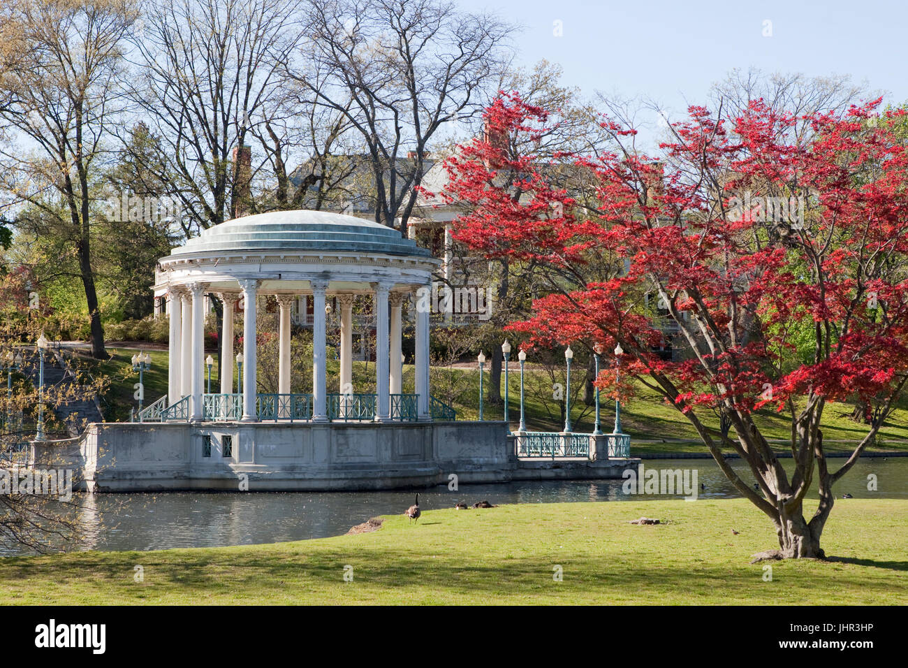 Bandstand at the Roger Williams State Park in Providence, RI Stock Photo