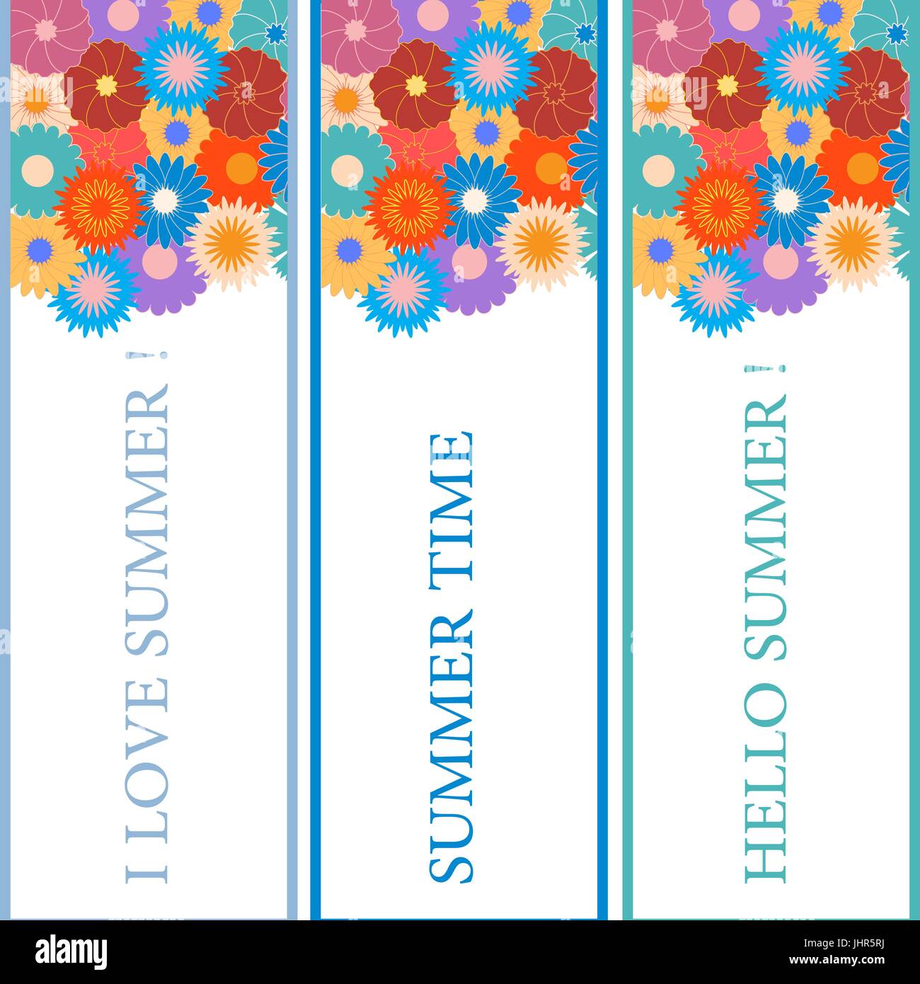 Nice picture with three bookmarks with floral patterns on the top and ...