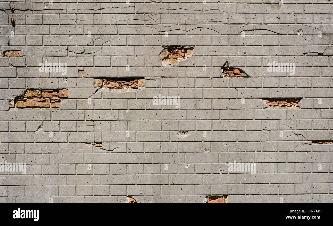 old wall background,  stone wall with brick texture Stock Photo
