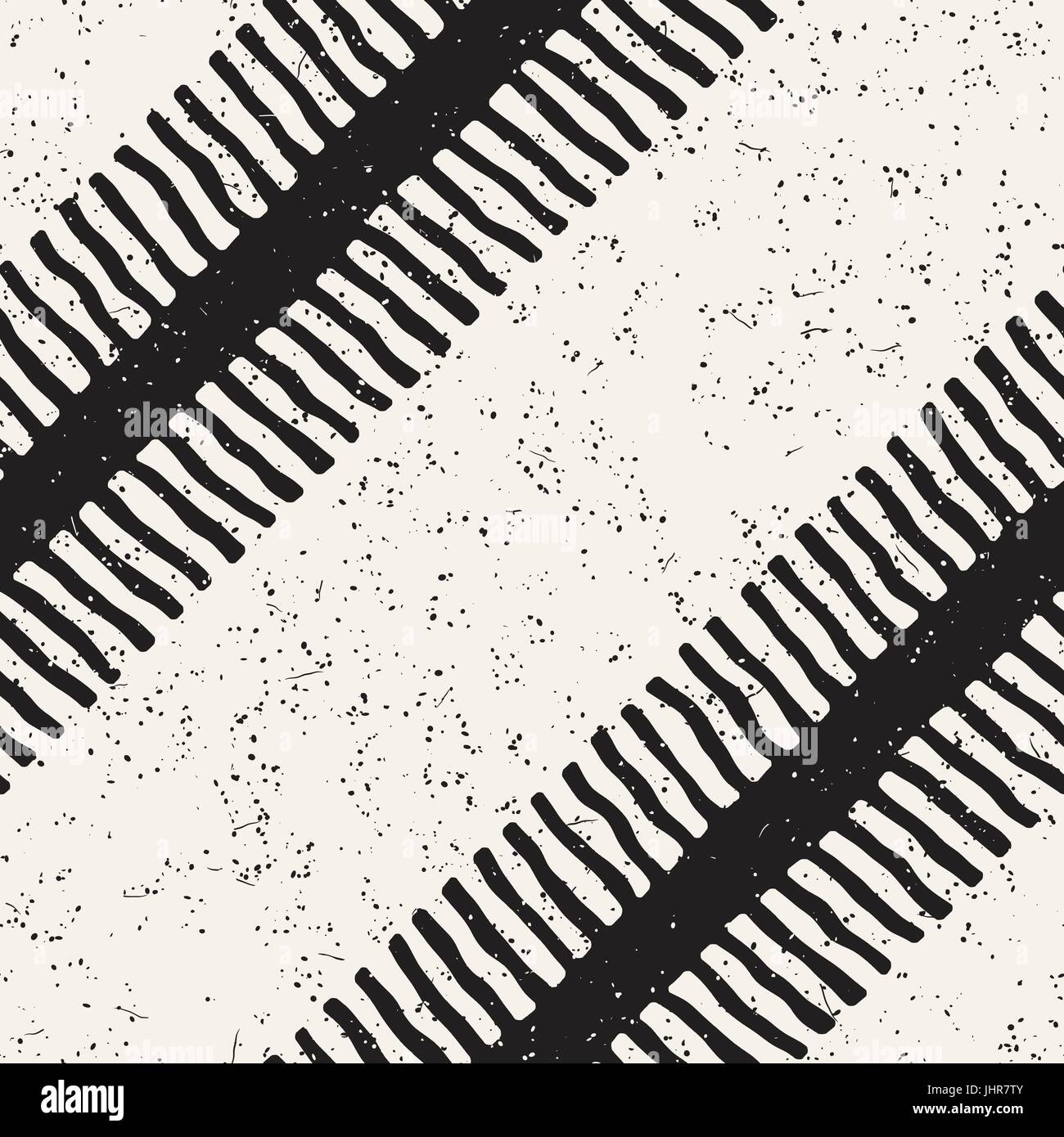 Seamless pattern with hand drawn brush strokes. Ink doodle grunge ...