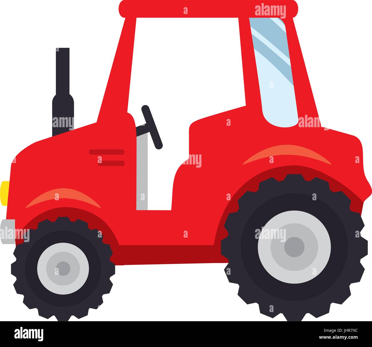 farm tractor icon over white background colorful design vector ...