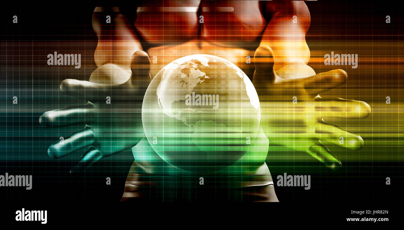 Access Control Security Platform and Global Surveillance Stock Photo