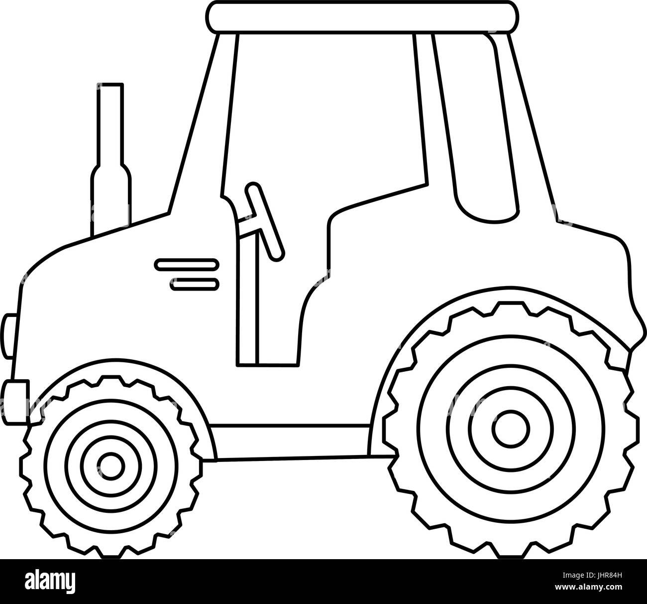 farm tractor icon over white background vector illustration Stock ...