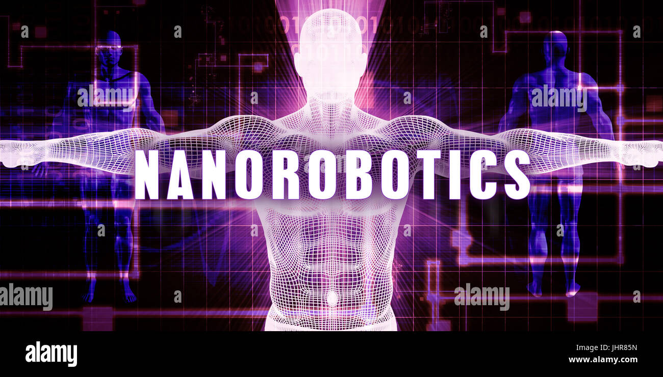Nanorobotics as a Digital Technology Medical Concept Art Stock Photo