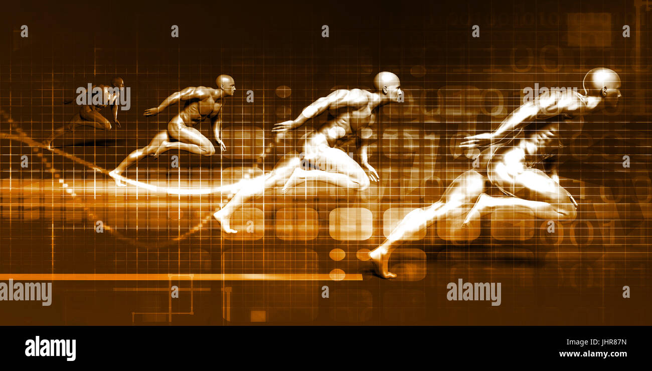 Striving For Excellence as a Business Competition Concept Stock Photo ...