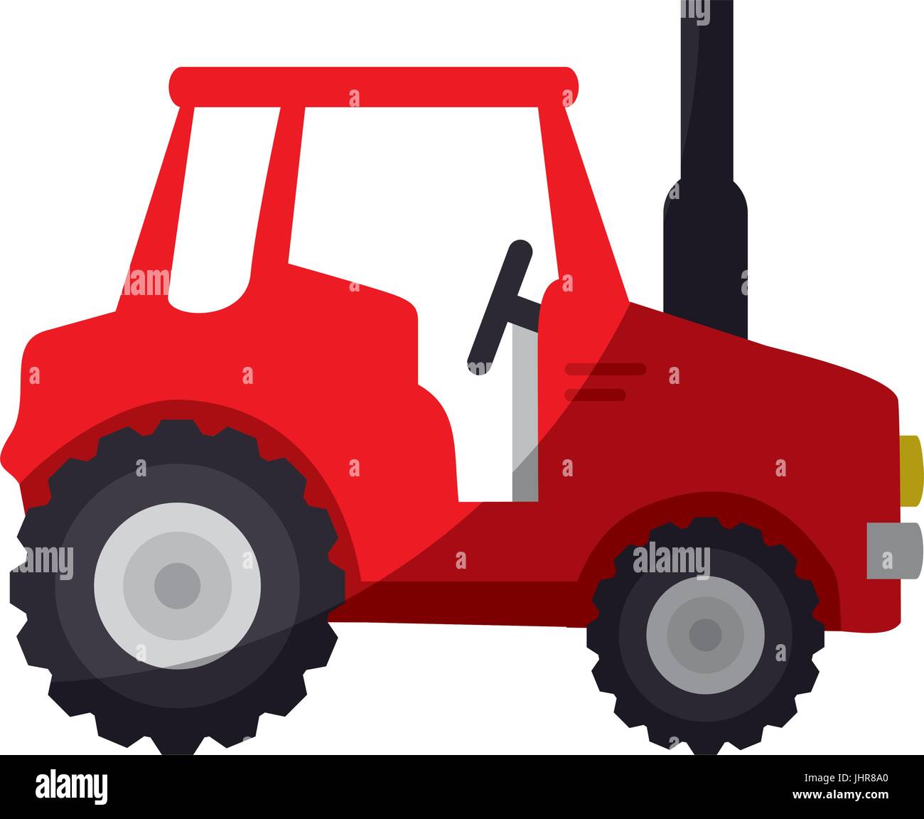 farm tractor icon over white background colorful design vector ...