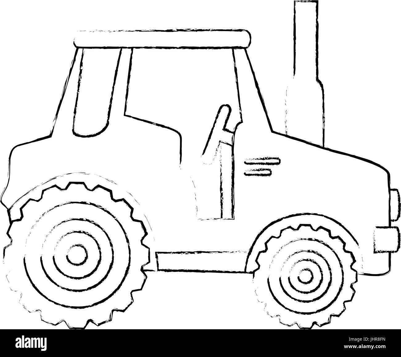 farm tractor icon over white background vector illustration Stock ...