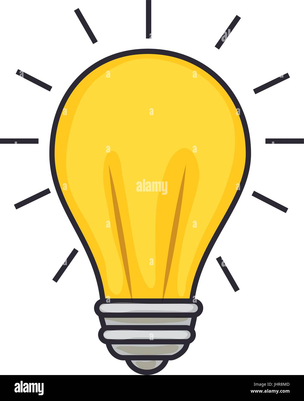 light bulb icon over white background vector illustration Stock Vector ...