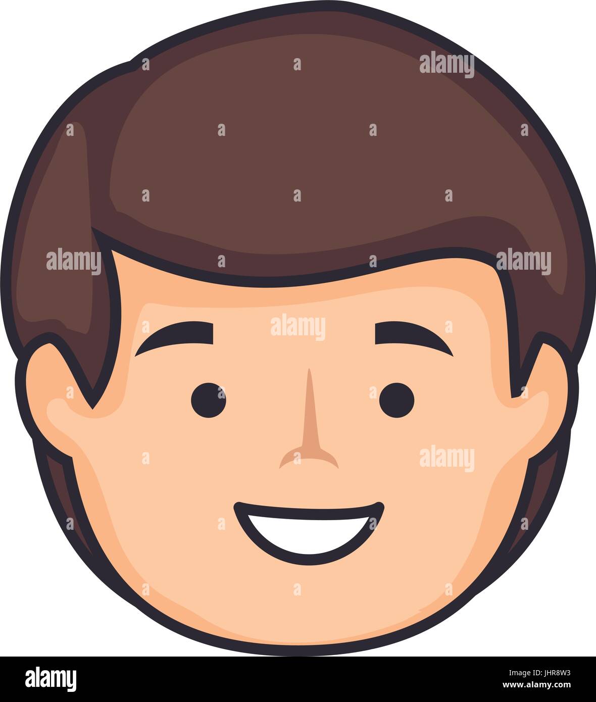 cartoon man icon over white background vector illustration Stock Vector ...