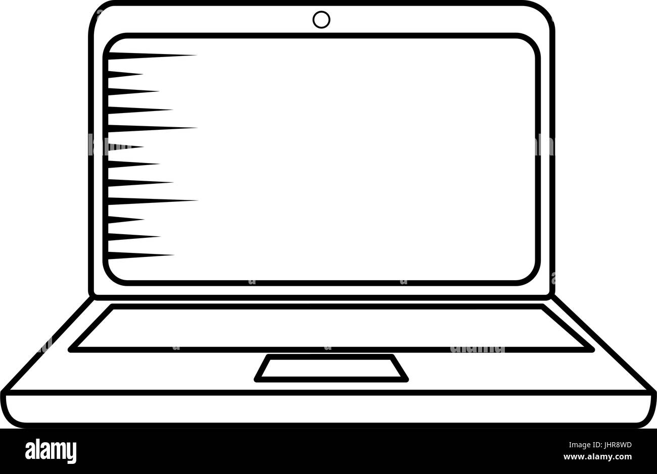 laptop computer icon over white background vector illustration Stock ...