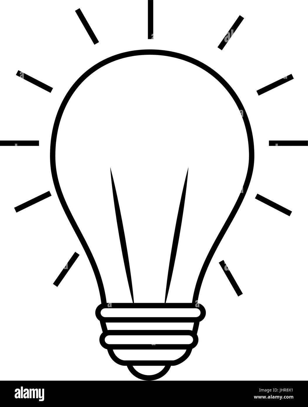 light bulb icon over white background vector illustration Stock Vector ...