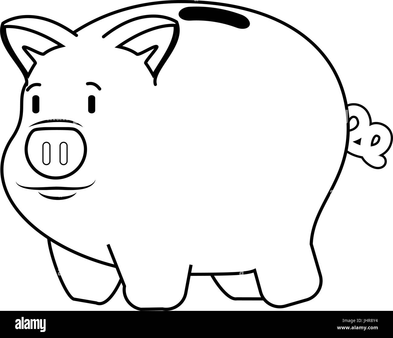 piggy bank icon over white background vector illustration Stock Vector ...
