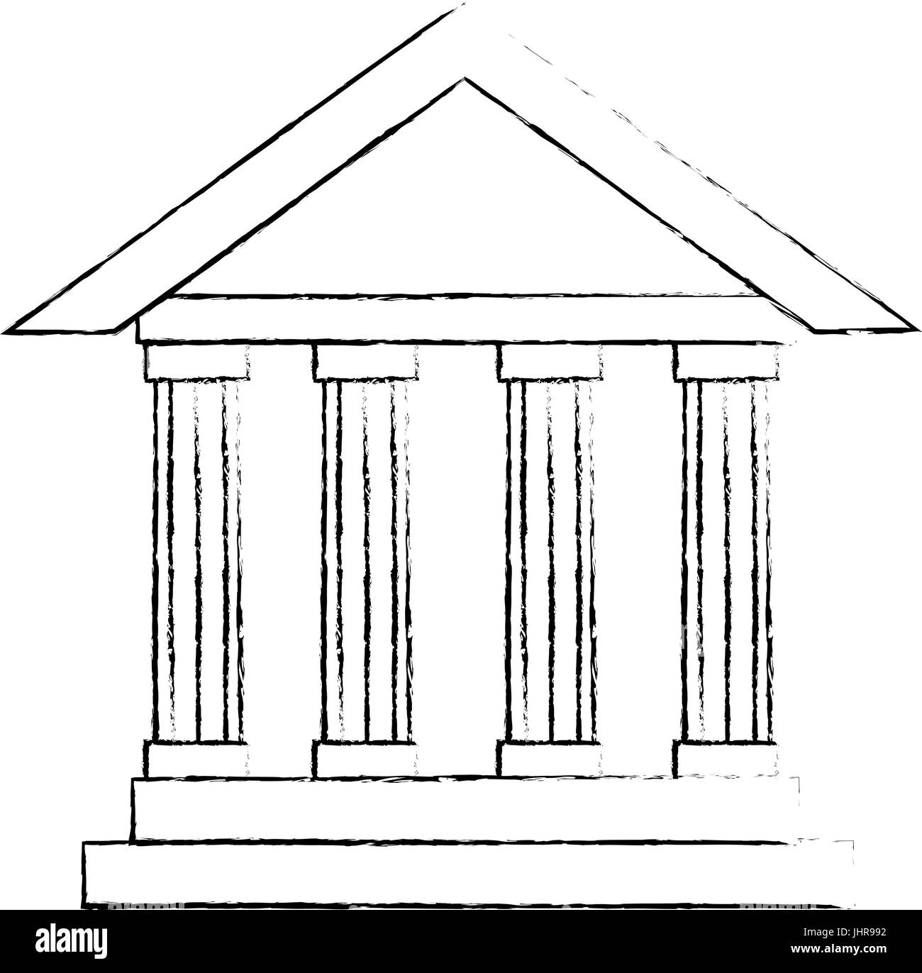 bank building icon over white background vector illustration Stock ...