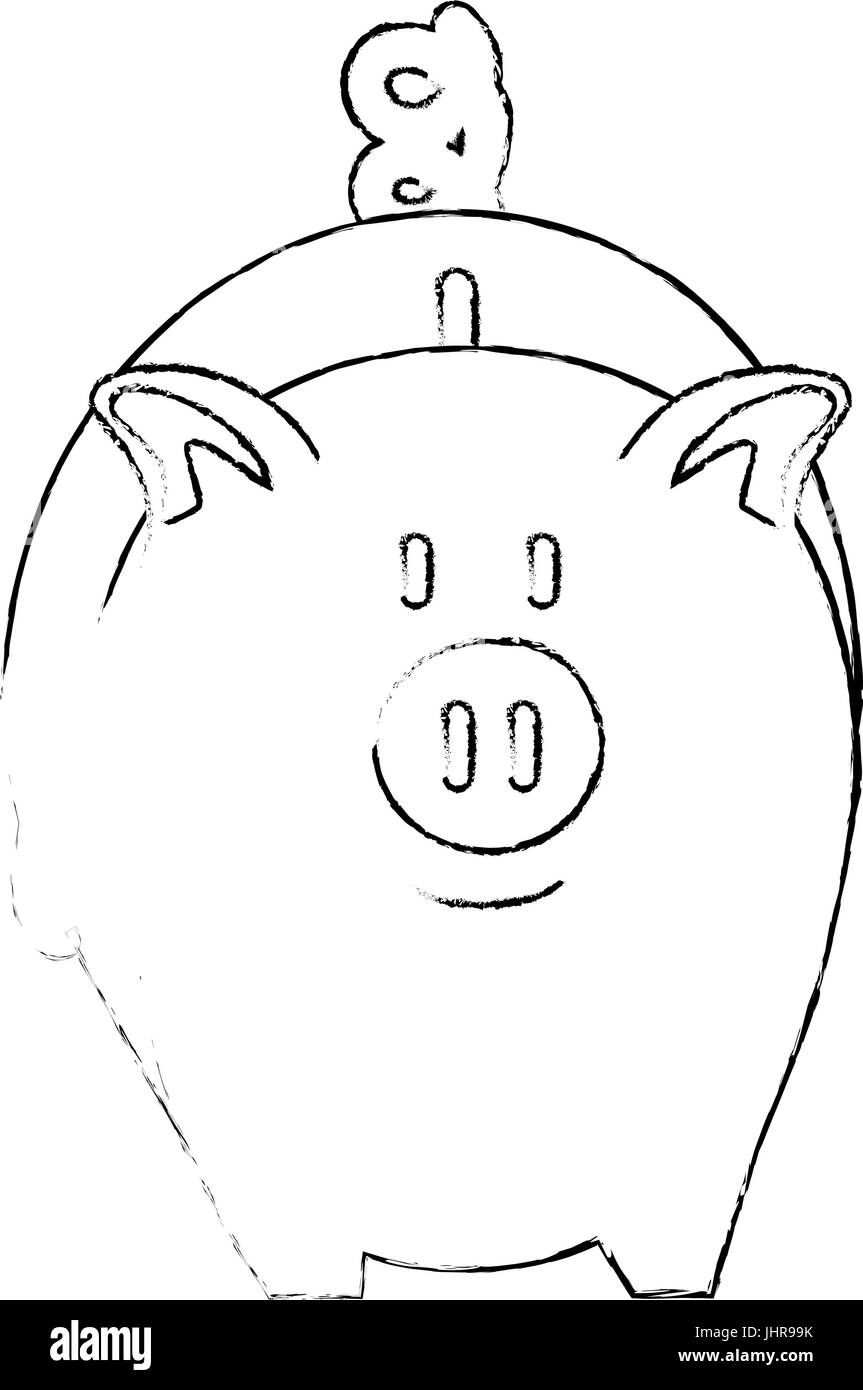 piggy bank icon over white background vector illustration Stock Vector ...