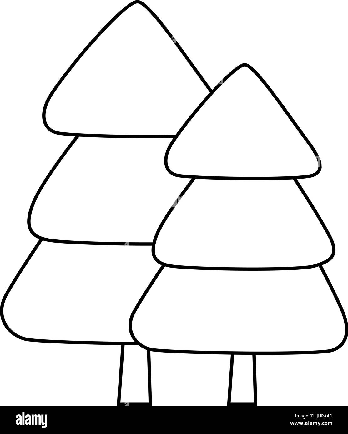 trees icon over white background vector illustration Stock Vector Image ...