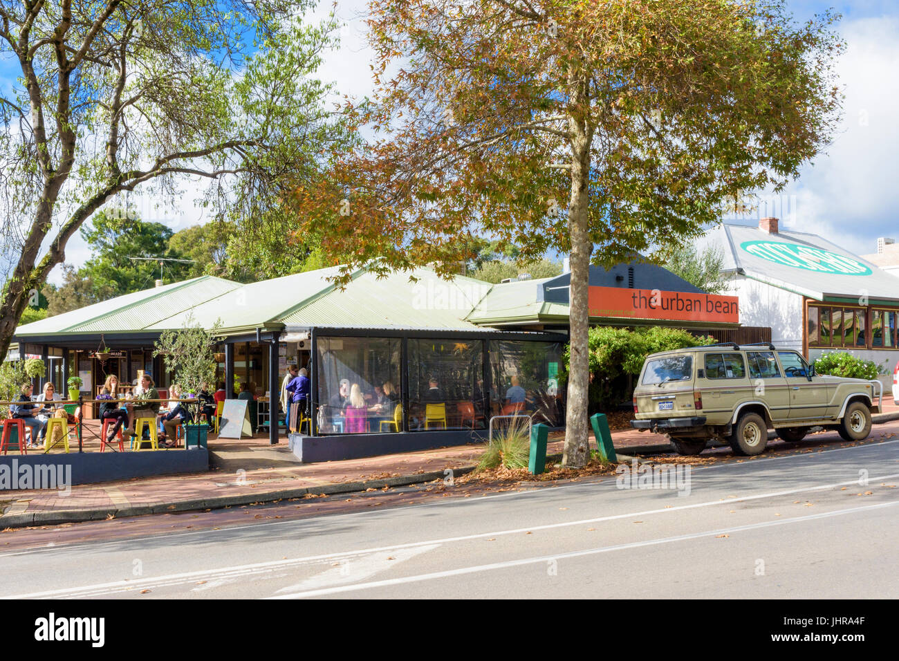 Cafes And Shops Along Bussell Hwy In Margaret River Town Western Stock Photo Alamy