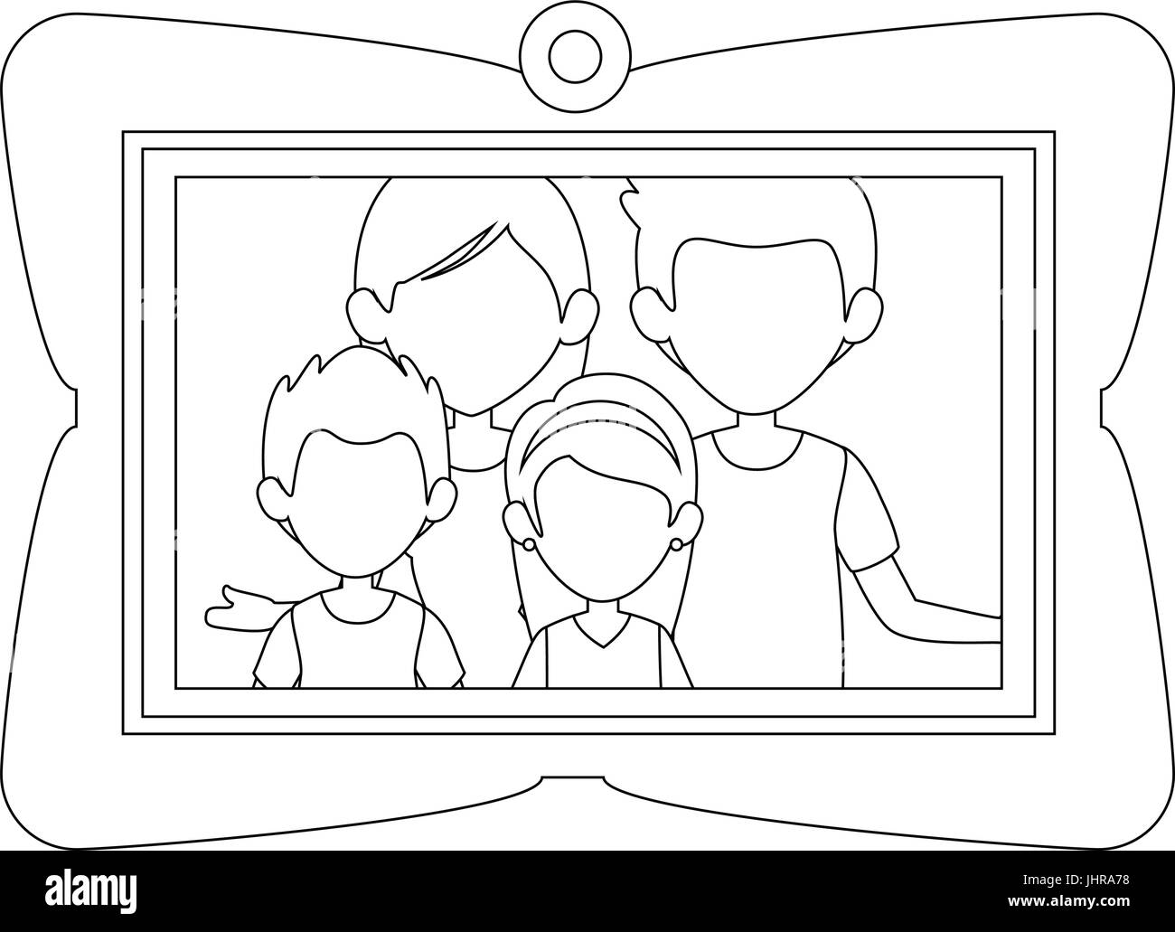 frame with family picture icon Stock Vector Image & Art - Alamy
