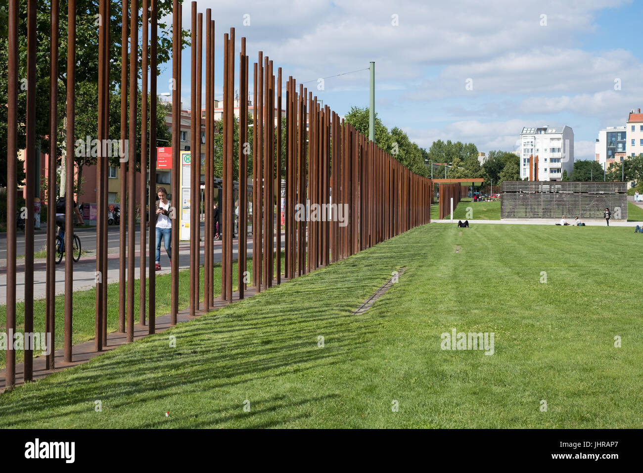 Berlin, Germany - July 13, 2017: Remains of the Berlin Wall / Berlin Wall memorial at Bernauer Strasse in Berlin, Germany. Stock Photo