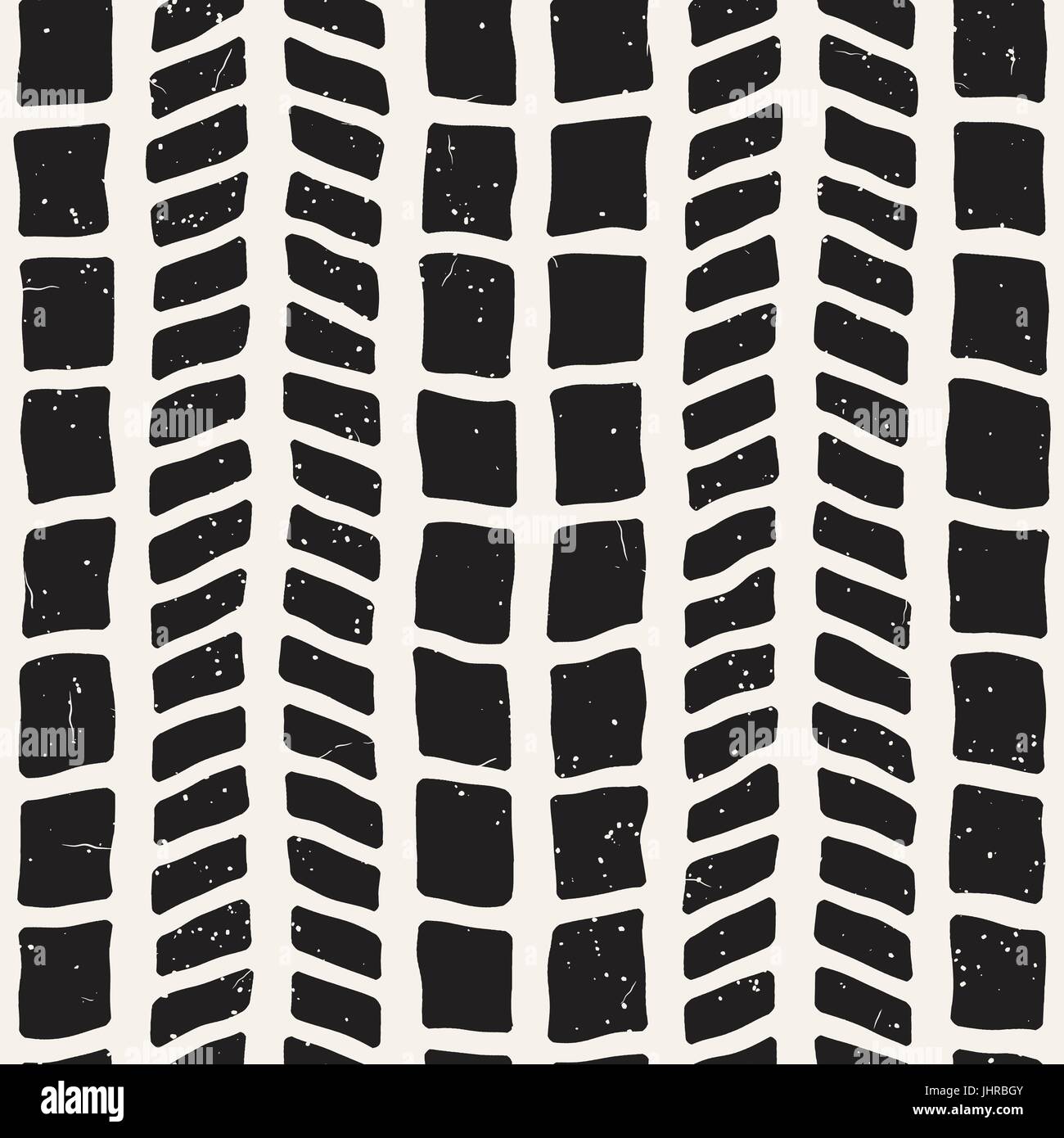 Seamless pattern with hand drawn brush strokes. Ink doodle grunge ...