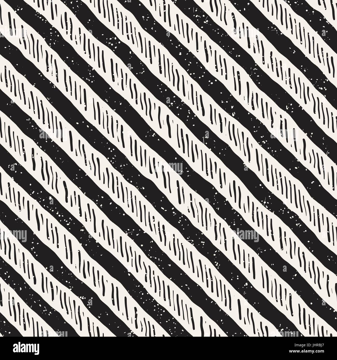 Seamless pattern with hand drawn brush strokes. Ink doodle grunge ...