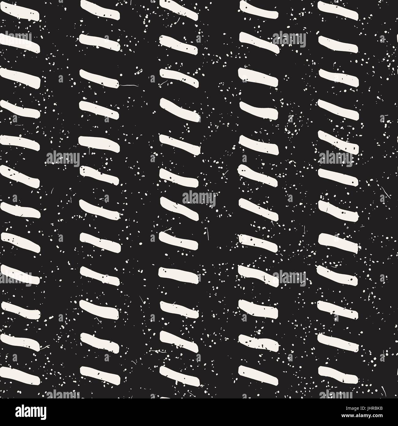 Seamless pattern with hand drawn brush strokes. Ink doodle grunge ...