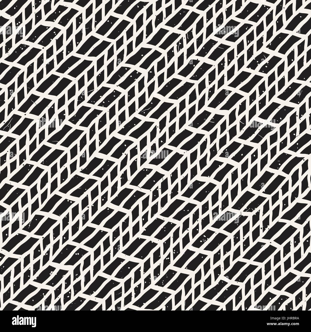 Seamless pattern with hand drawn brush strokes. Ink doodle grunge ...