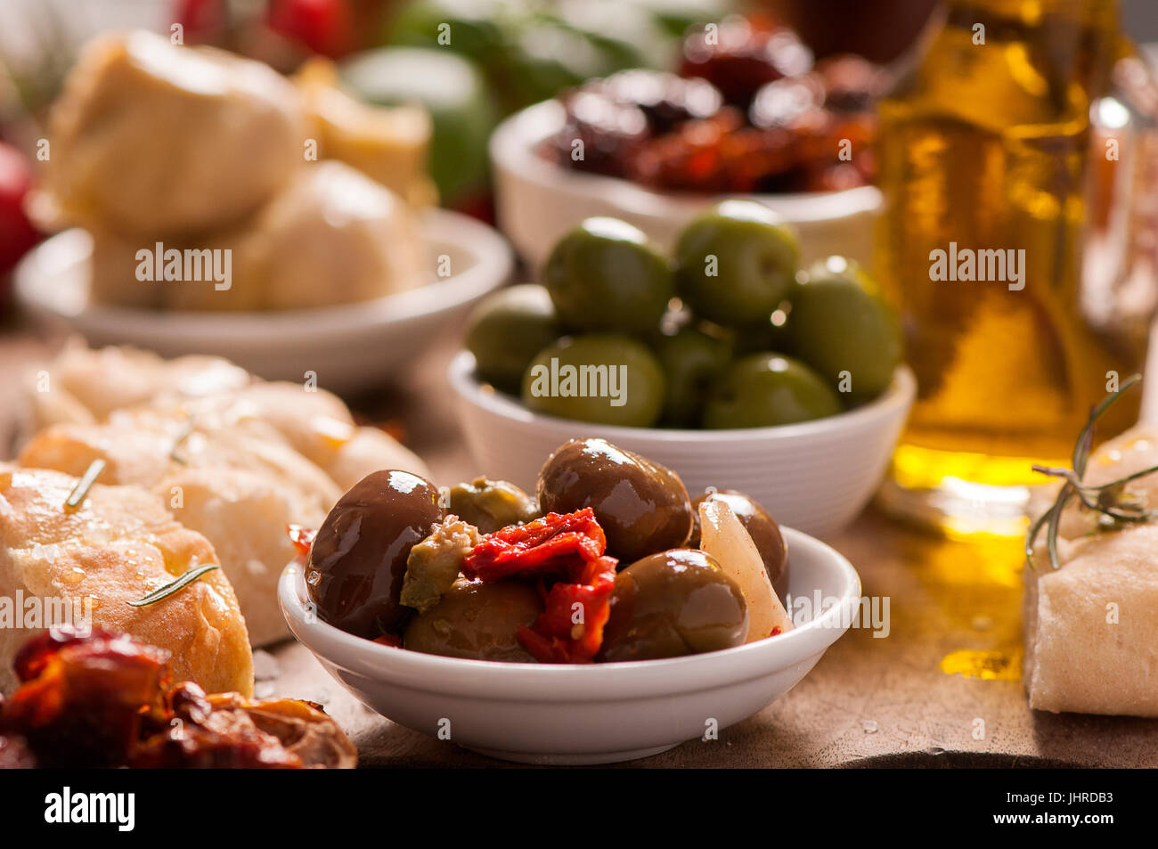 Italian antipasto with olives Stock Photo Alamy