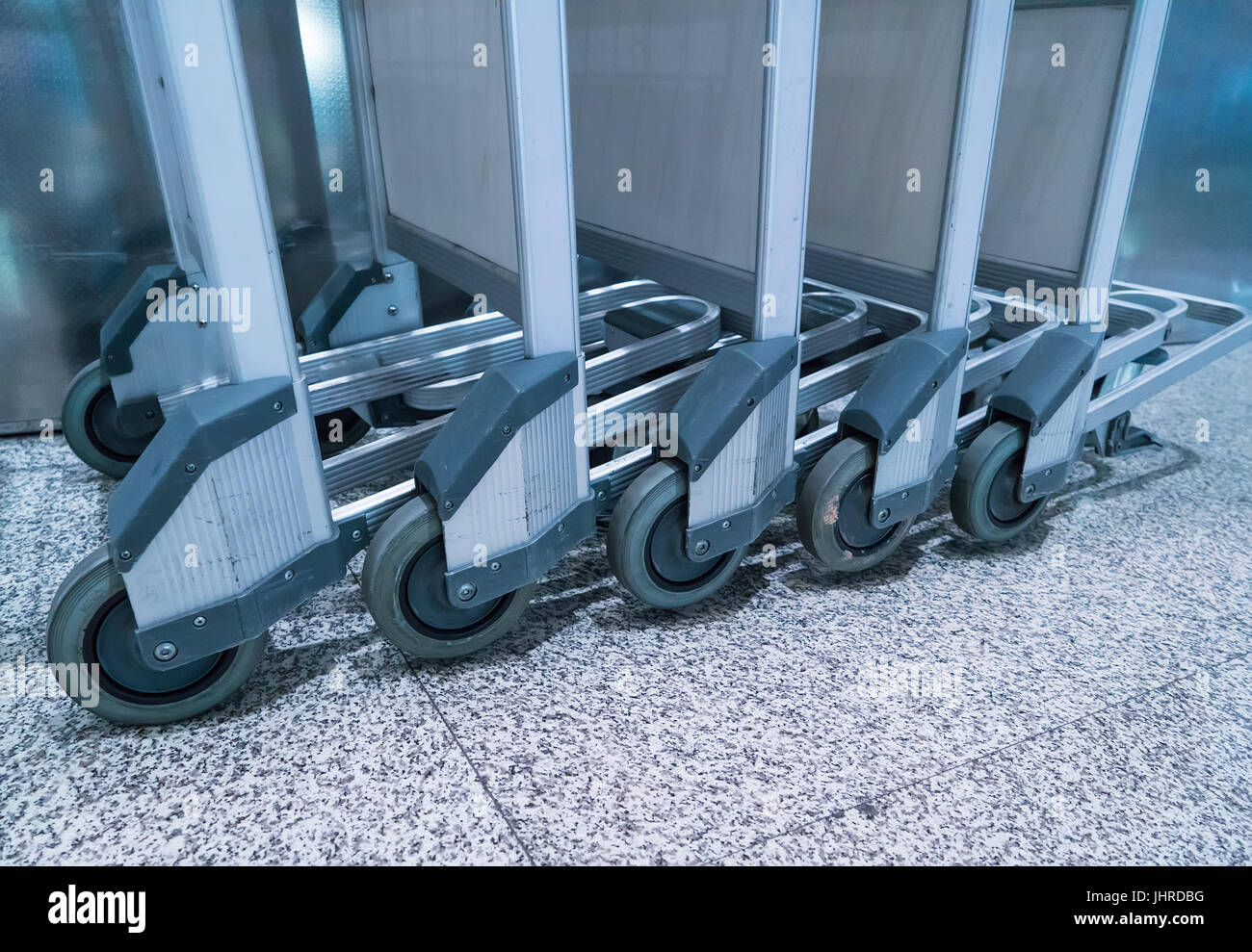 Luggage cart at modern airport Stock Photo Alamy