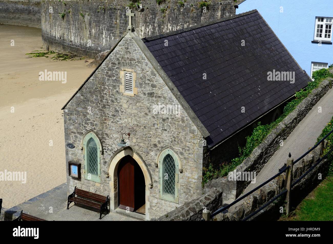 St Julians Seamans church built in 1878 as a fishermans chapel Tenby Pembrokeshire Wales Cymru UK GB Stock Photo