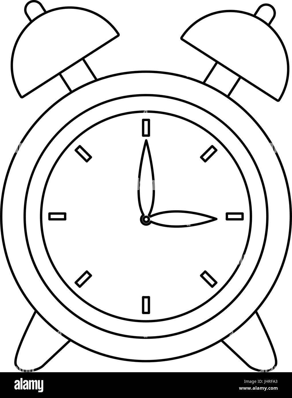 clock alarm back to school symbol Stock Vector Image & Art - Alamy
