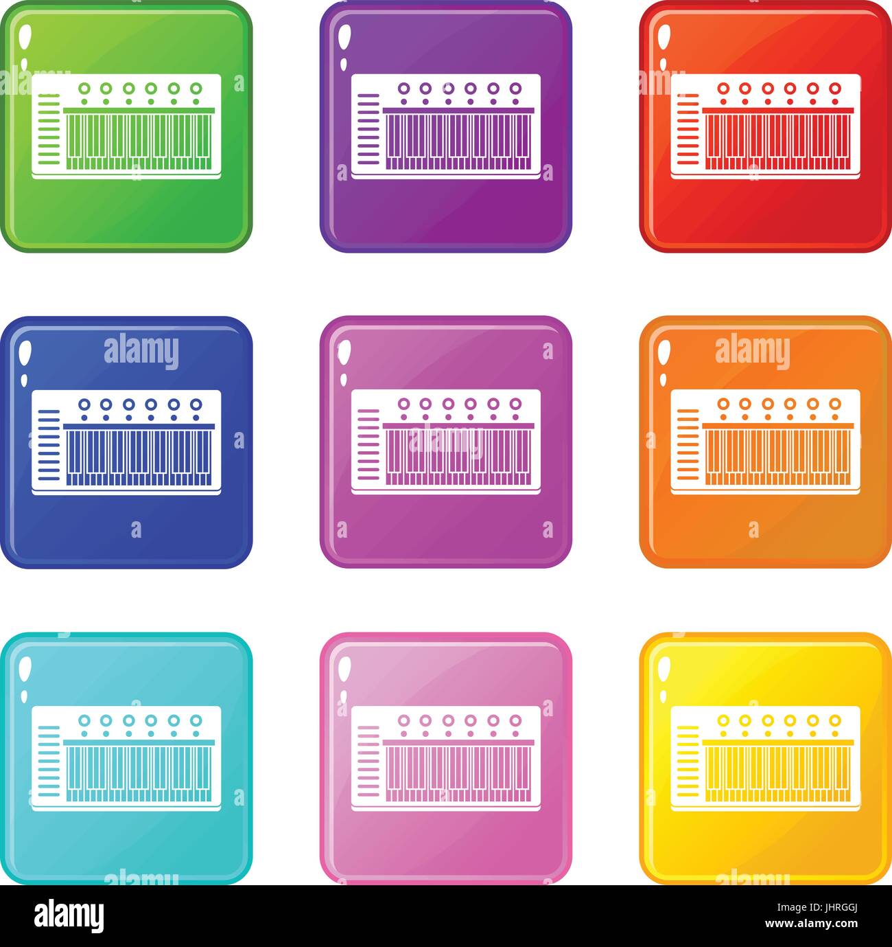 Electronic synth icons 9 set Stock Vector Image & Art Alamy
