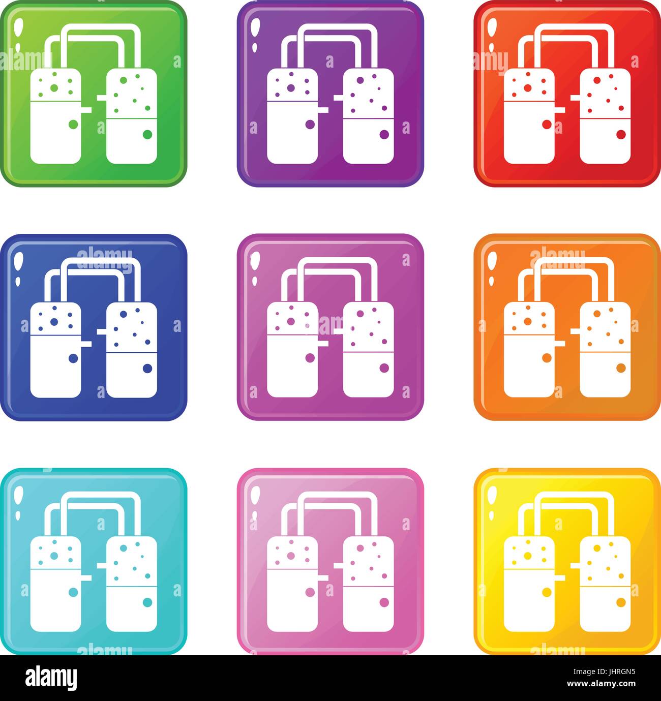 Containers connected with tubes icons 9 set Stock Vector Image & Art ...