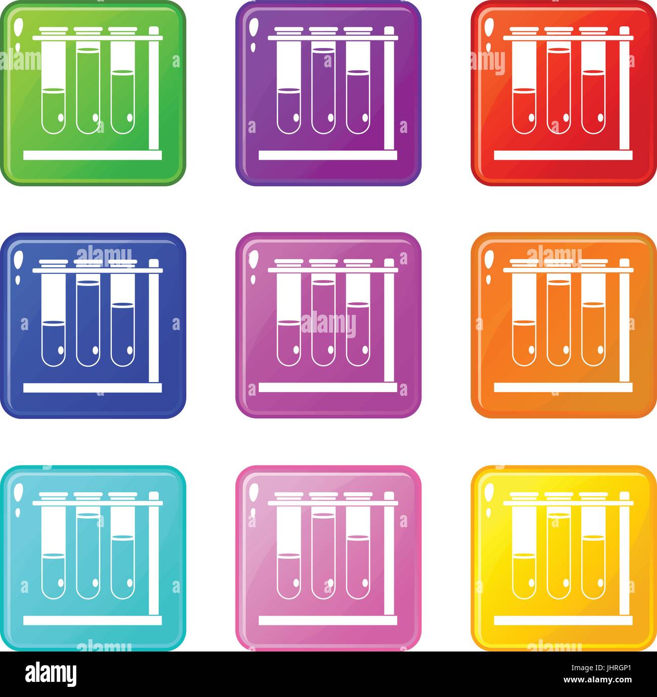 Three beakers icons 9 set Stock Vector Image & Art - Alamy