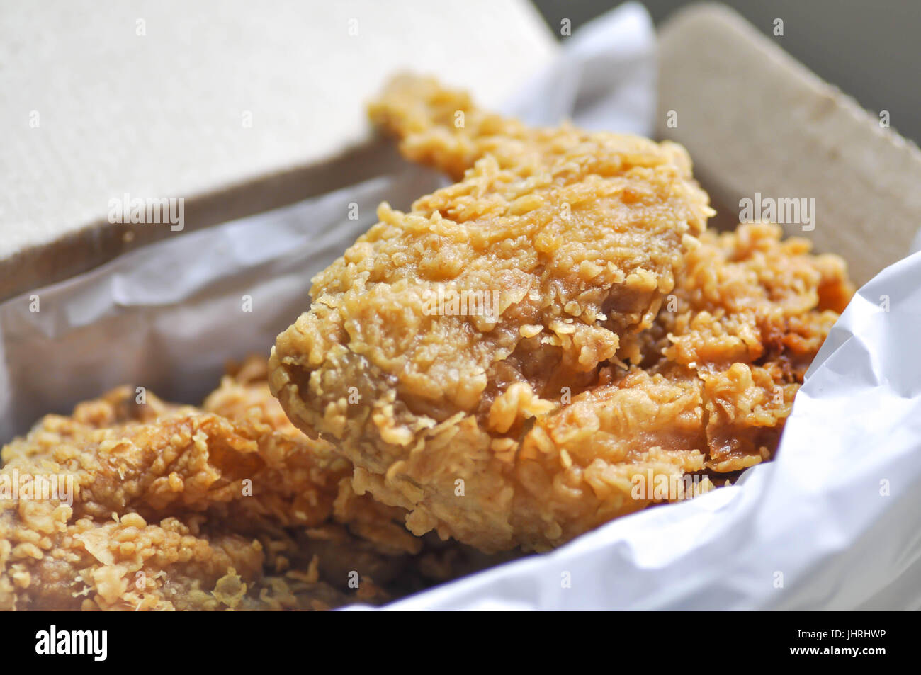 deep fried chicken, fried chicken in a box Stock Photo Alamy