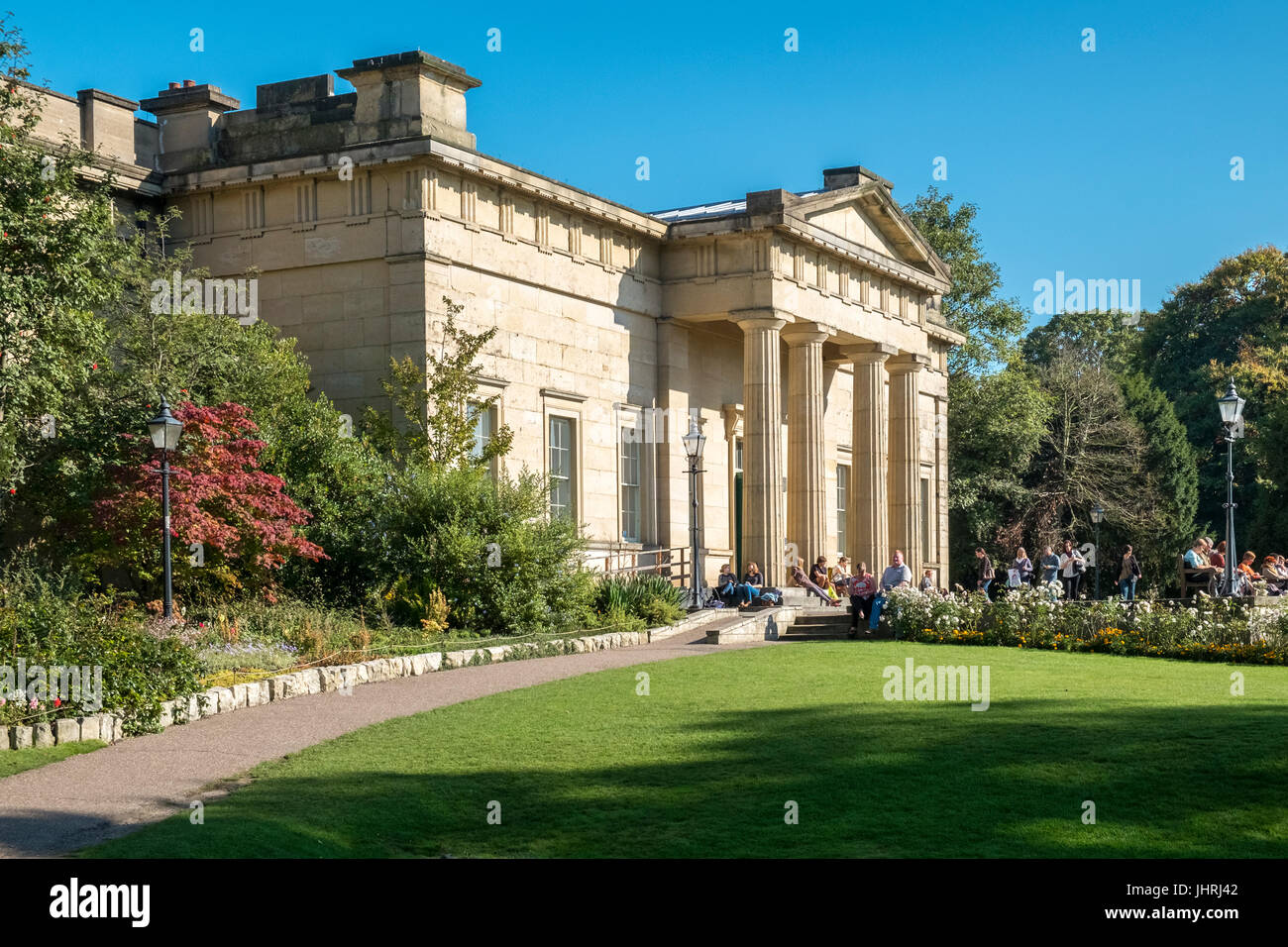 Exterior architecture of The Yorkshire Museum entrance, inside Museum