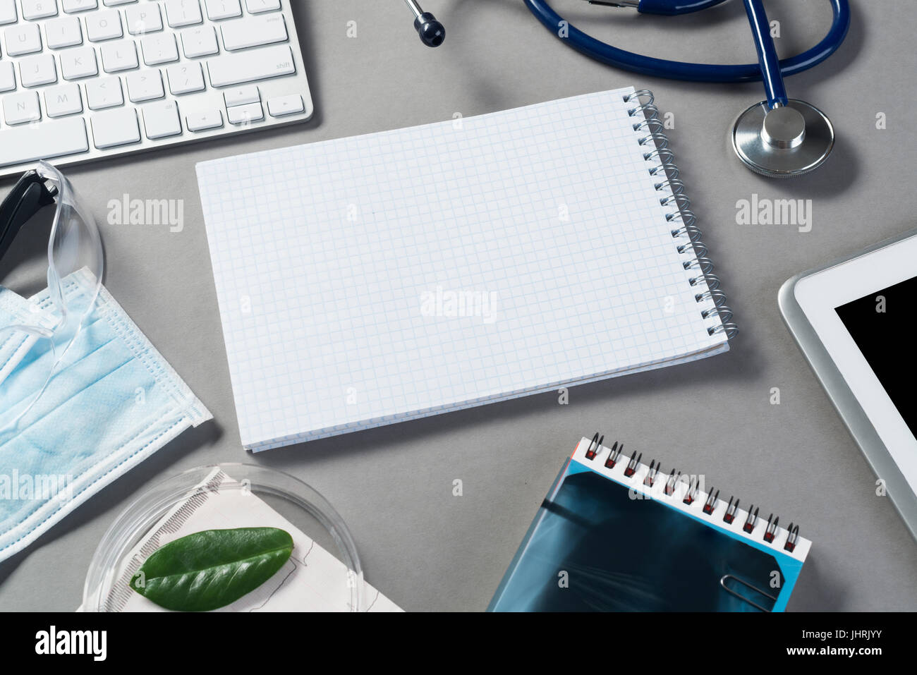 Workplace of health worker Stock Photo - Alamy