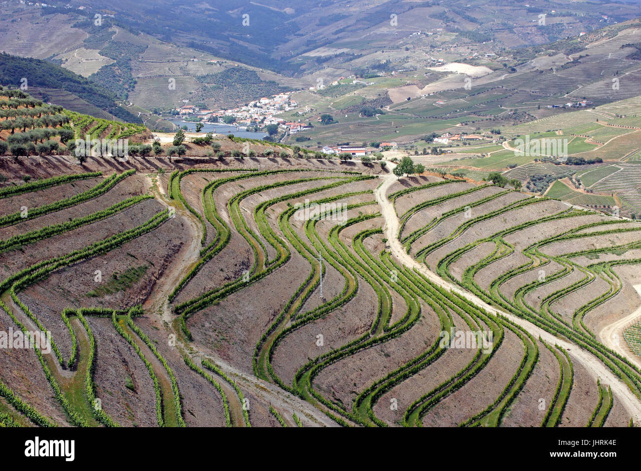 Portugal Douro vineyards Stock Photo