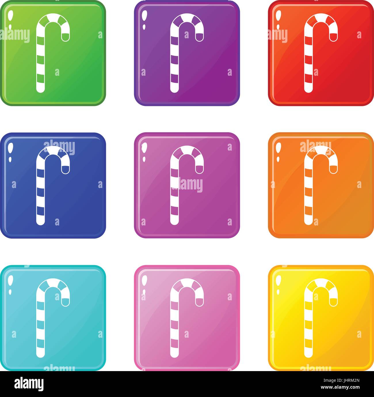Candy cane icons 9 set Stock Vector Image & Art - Alamy